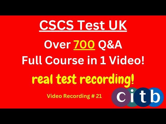 CSCS Card UK | CSCS Test 2024 | CSCS Test for Green Card |#cscscard | #21 #fullcourse