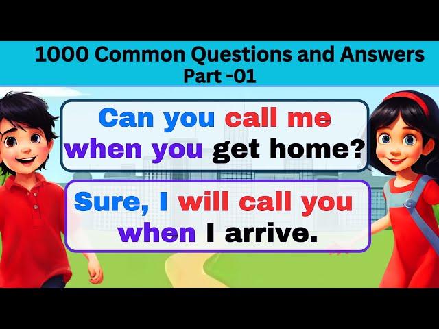 English Conversation Practice | 1000 questions and answers part 1 | English Speaking Practice