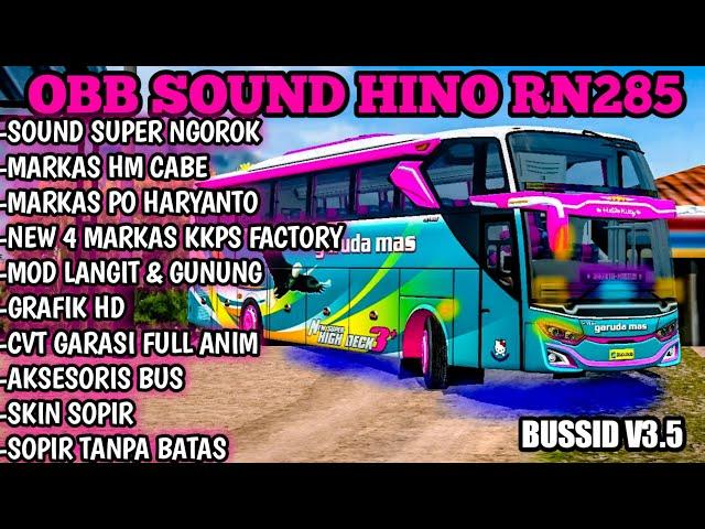 OBB BUSSID SOUND HINO RN285 SUPER NGOROK  || BUSSID V3.5
