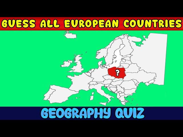 How Many European Countries Can You Guess? (Map Quiz)