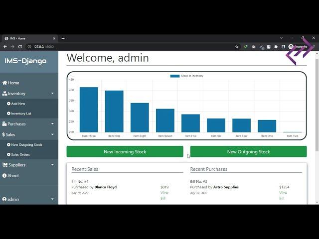 Inventory Management System Project in Django with Source Code - CodeAstro