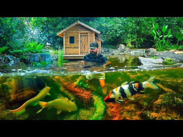 Building NEW FISH POND with NATURAL STREAM in my Backyard | Underwater exploration