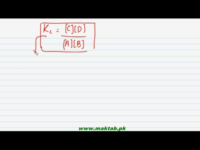 FSc Chemistry Book1, CH 8, LEC 4: Law of Mass Action