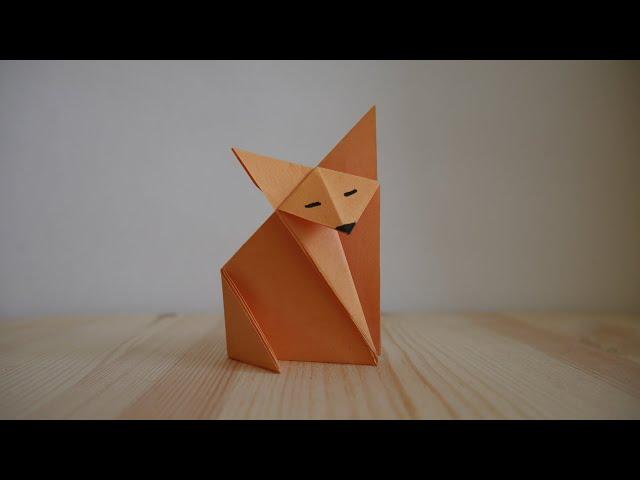 Origami. How to make a fox out of paper (video lesson)