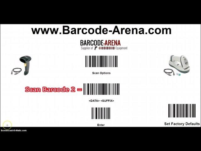 How to Add Auto Enter / Carriage Return to Barcode Scanners after each Scan | www.Barcode-Arena.com