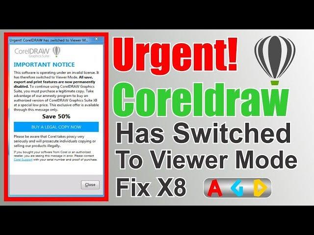 Coreldraw Has Switched To Viewer Mode Fix X8 | Buy Legal Copy