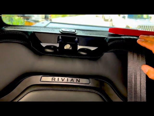 How to remove the rear headrest on a RIVIAN R1T