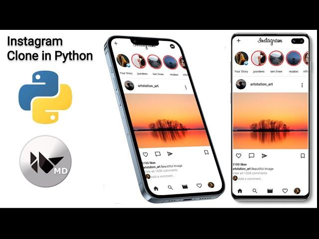 Instagram Clone in Python | Kivy + KivyMD | UI | Speed Code