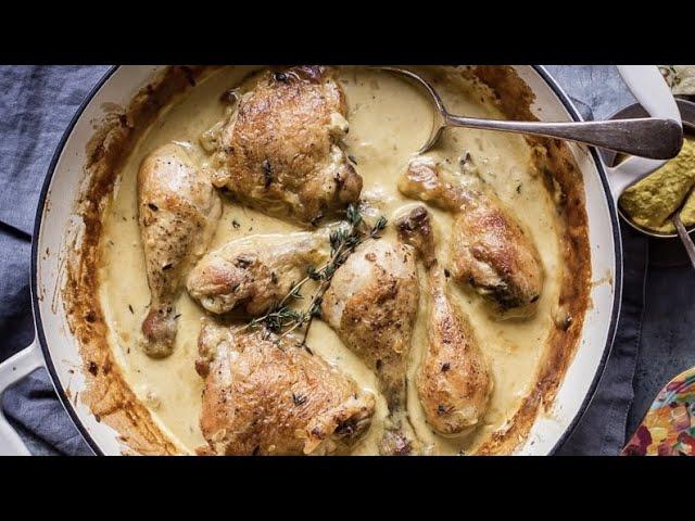 Chicken in Wine and Mustard Sauce | Mustard Sauce Recipe