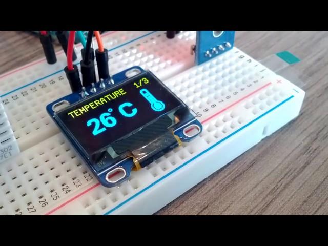 Arduino weather station with OLED display and DHT22 sensor