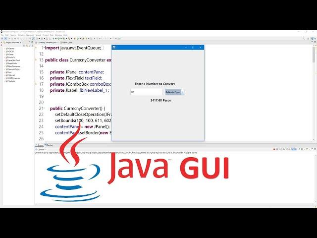 Java Swing GUI Currency Converter