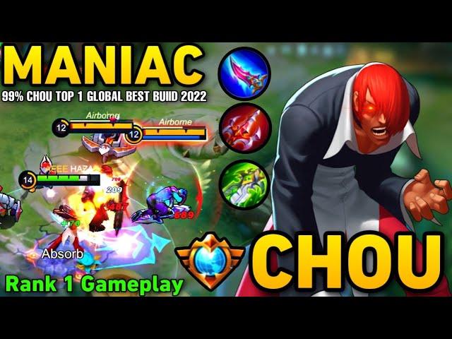 This is How To Play CHOU | MANIAC Rank Gameplay / New Season 26 / HAZA -  MLBB