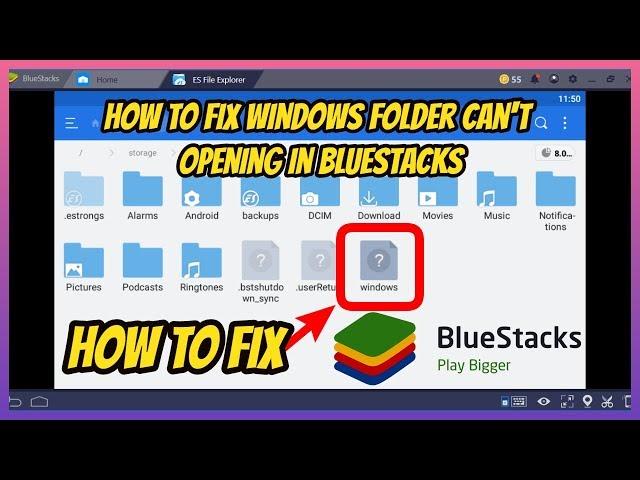 How To Add OBB File On Bluestacks Another Method (For Windows Folder Question Mark Problem) In Hindi