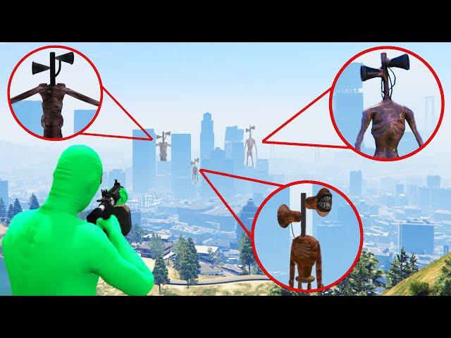 I Found All Siren Heads on GTA 5 (Grand Theft Auto V)