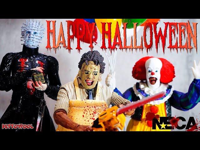 【HAPPY HALLOWEEN】NECA ホラームービー系フィギュア ３体一気に開封します！！2022Part① ペニーワイズ/ピンヘッド/レザーフェイス