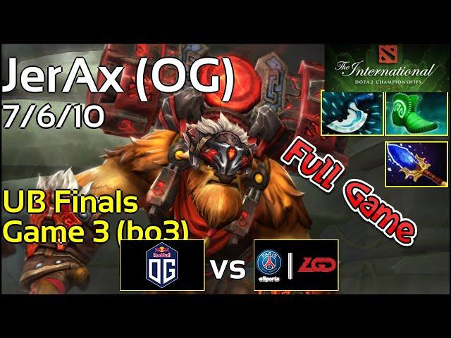 Support TI8: OG.JerAx - TI8 Main Event - UB Finals - TI 2018 - Full Game Earthshaker