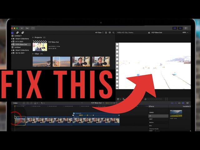 HOW TO FIX Over blown, Over exposed iPhone or HLG HDR Camera Footage in Final Cut Pro.