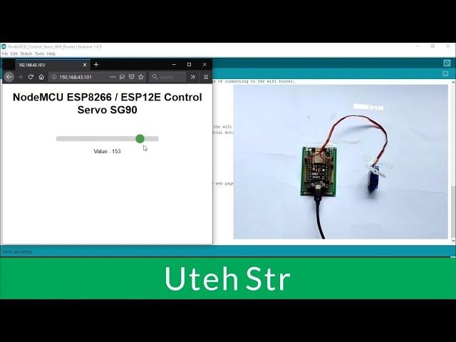 Arduino | NodeMCU ESP8266 / ESP12E Control Servo Via Local Web Server