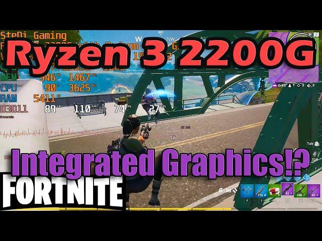 Ryzen 3 2200G Vega 8 Fortnite Chapter 2 Gameplay Test 720p