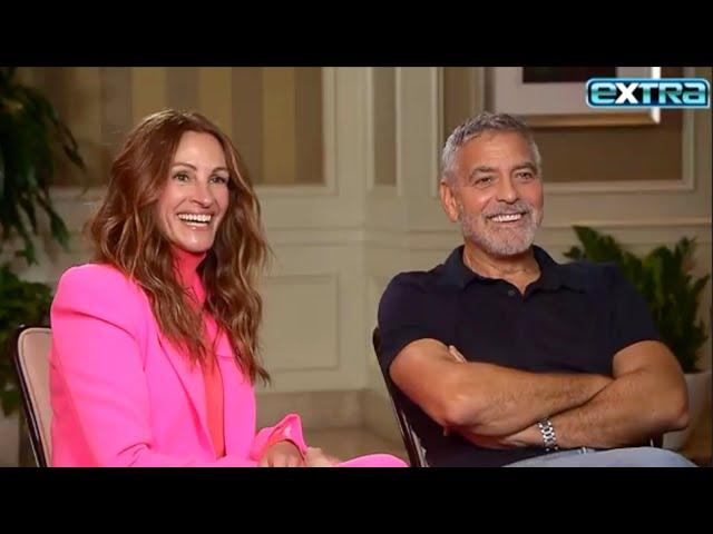 Watch George Clooney PRANK Julia Roberts During 'Ticket to Paradise' Press Day (Exclusive)