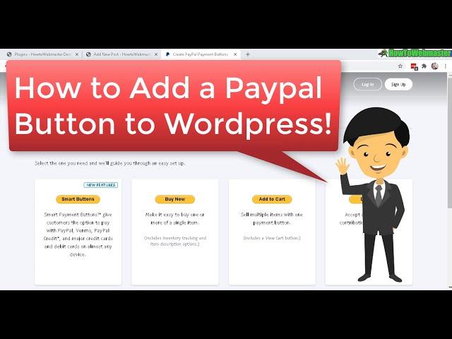 How to Create a Paypal Buy Button or Donation & Add to Wordpress - No Plugins Required!