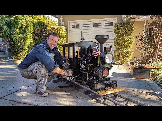 The Livi B. Railroad - Tiny backyard railroad around a house!