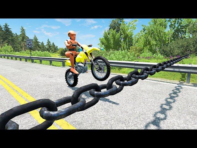 Cars vs Chain Marathon #1 - BeamNG DRIVE | SmashChan