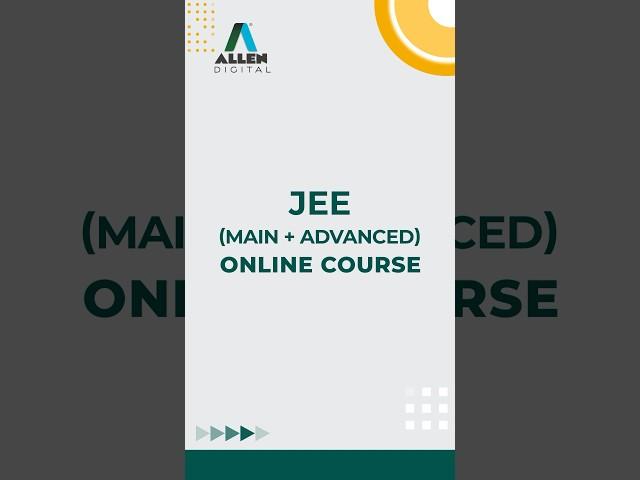  ALLEN Digital introduces JEE (MAIN + Advanced) Online Courses | #shorts @ALLENOnlinePrograms