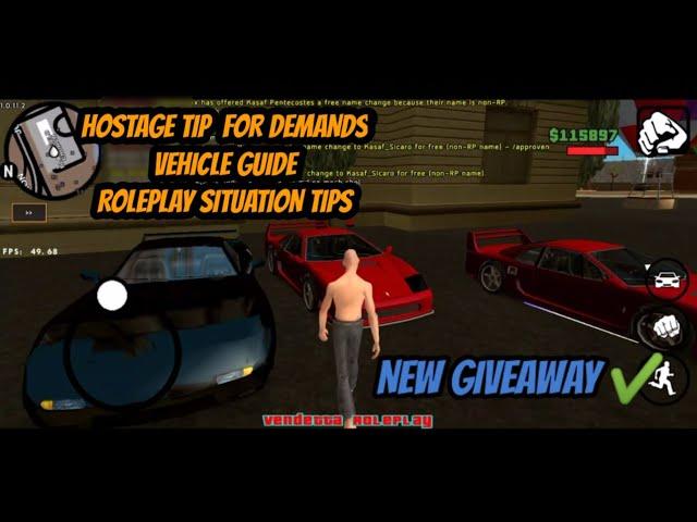 HOSTAGE DEMAND,CLASS CARS GUIDE.GIVEAWAY IN GTA SAMP VRP PH SERVER