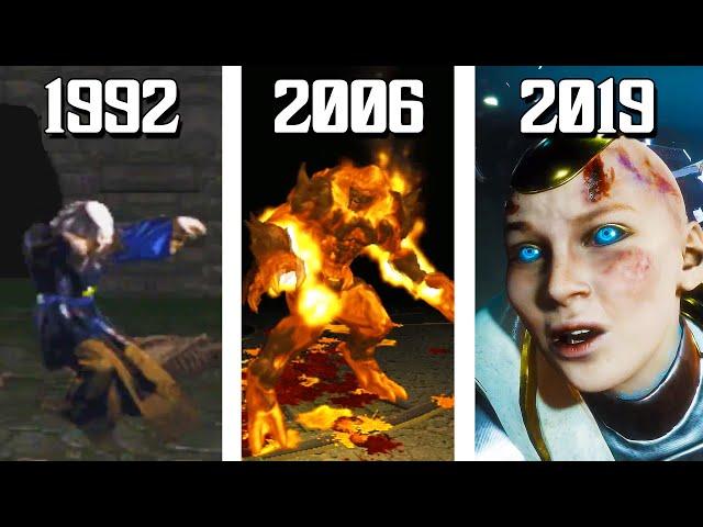 The Evolution of Scorpion Defeating Mortal Kombat Bosses! (1992-2019)