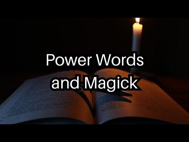 Words of Power in magickal practice #witchcraft