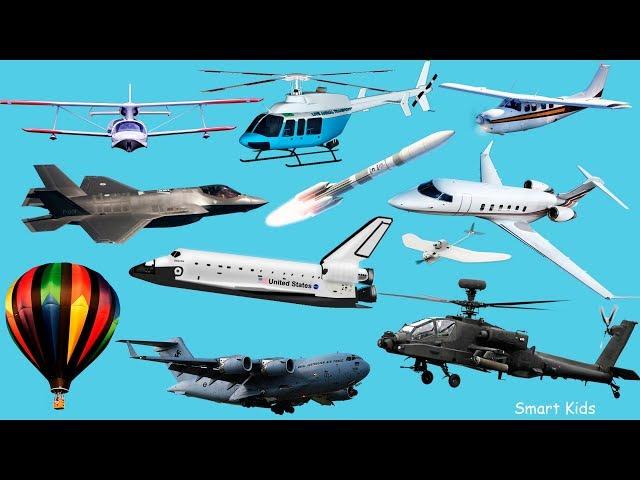 Learn Air transport names and sounds | Learn Transport in English for Kids