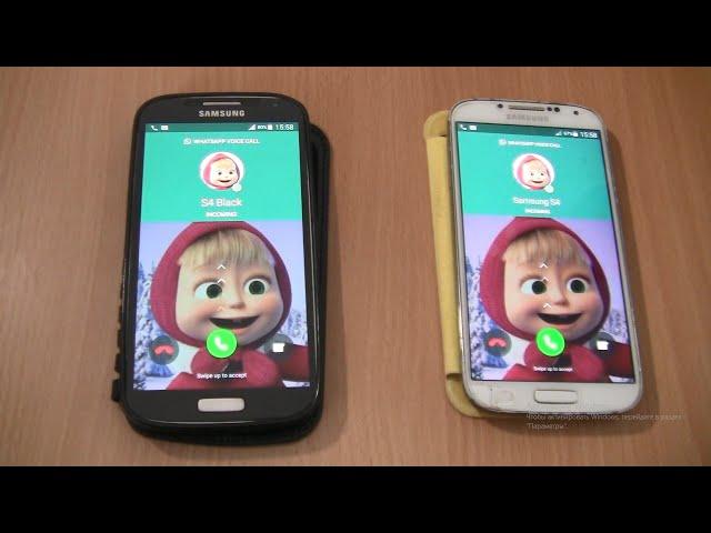 Double WhatsApp Fake Masha and The Bear on 2 Samsung Galaxy S4 Incoming call