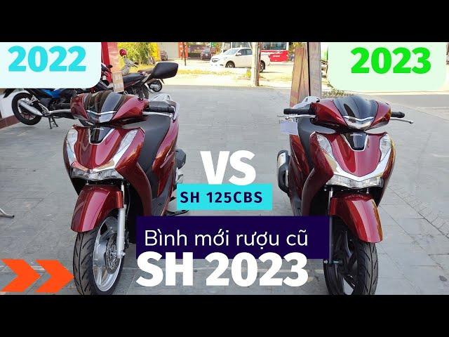 Honda Sh 2023. Sh 125 CBS màu đỏ . So sánh Sh 125 CBS 2022 vs Sh 2023. Review báo giá sh 125cc 2023.