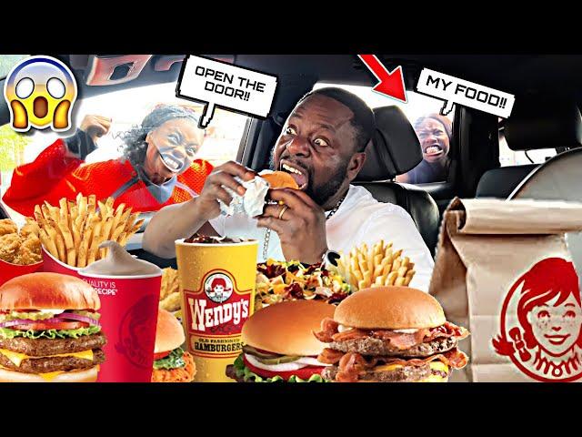 LOCKING MY KIDS OUT THE CAR AND EATING THEIR WENDYS … (SHE CRIED!)