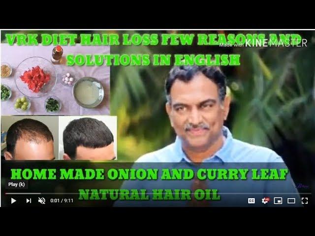 ENGLISH|VRKDiet HairLoss Solutions|Homemade Hair Oil for Hair Growth|Treat Baldness