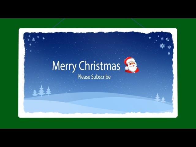 Card Merry Christmas Green Screen