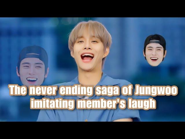 Jungwoo imitating NCT members laugh and ends up choking