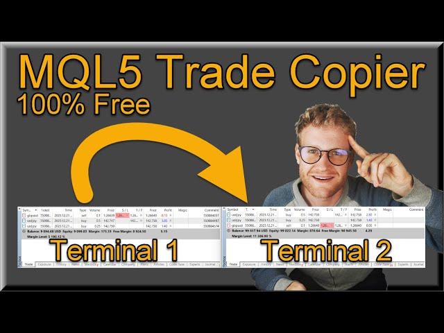 Simple Trade Copier for MT5 - Copy Trades From One Account To Another (Full MQL5 Programming)