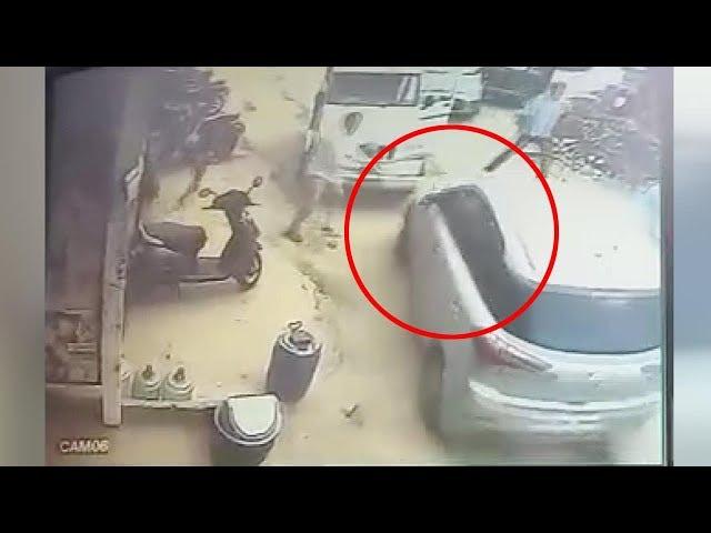 History-sheeter Vishal Chaudhary  Attacked on SOG Team in JAIPUR/ LIVE FOOTAGE