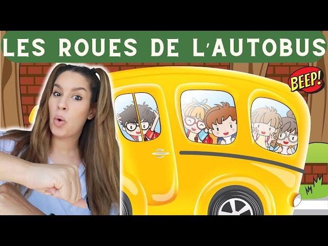 Les roues de l'autobus ! The wheels on the bus in French ! #nurseryrhymes #comptines