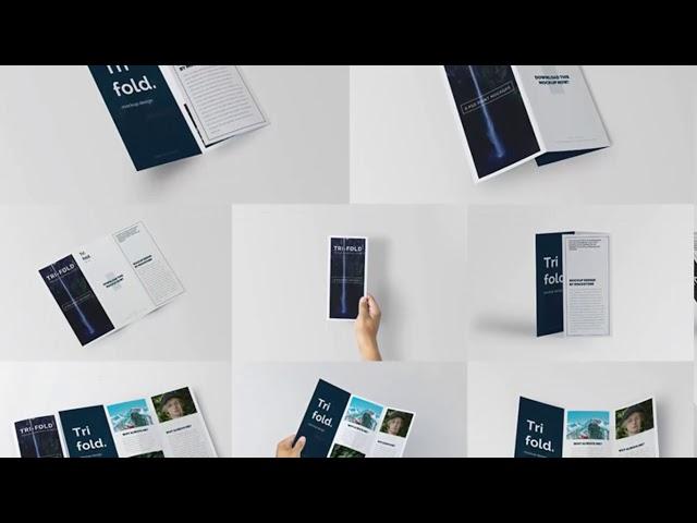 Photoshop CS6 Free Download – Trifold Brochure Mockup