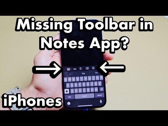 iPhone Notes App: Missing Toolbar (Camera, Scan, Font, etc)? Fixed!