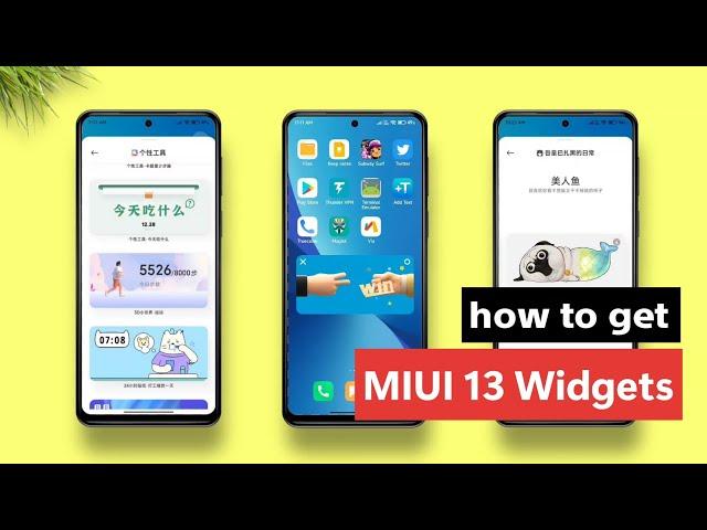 How to Get MIUI 13 Widgets on MIUI 12/12.5 devices