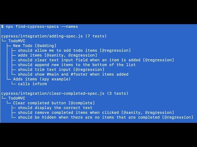 See All Tests In Your Project Using find-cypress-specs