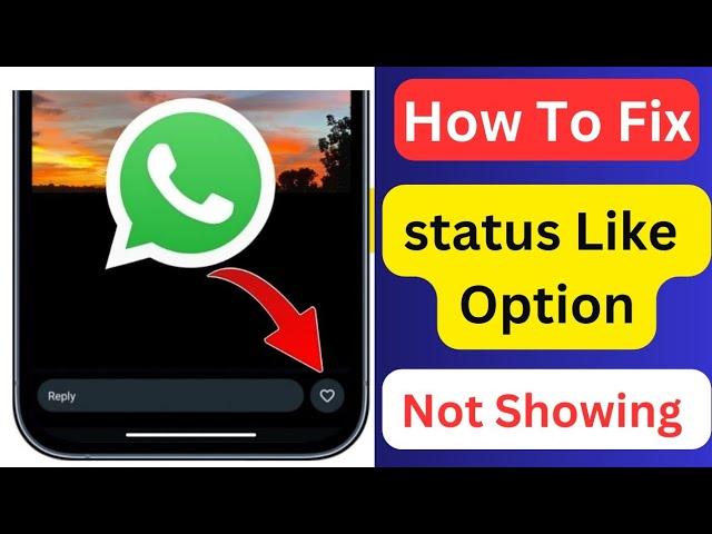 How to Fix WhatsApp Status Like Button Option Not Showing | WhatsApp Status Like Option (New Update)