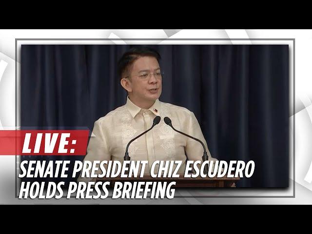 Senate President Chiz Escudero holds press briefing ahead of #SONA2024 | ABS-CBN News