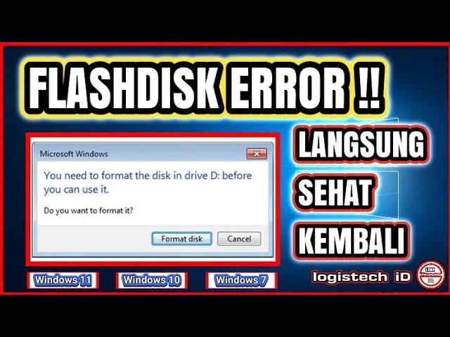 WAW ‼️ CARA PERBAIKI FLASHDISK ERROR YANG MINTA FORMAT