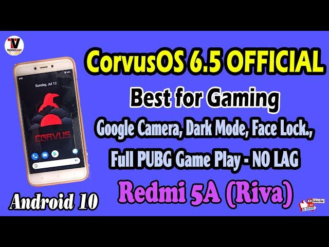 Corvus-OS Official Android 10 for Redmi 5A | Best Battery Backup | Volte, GCAM, Face Lock |