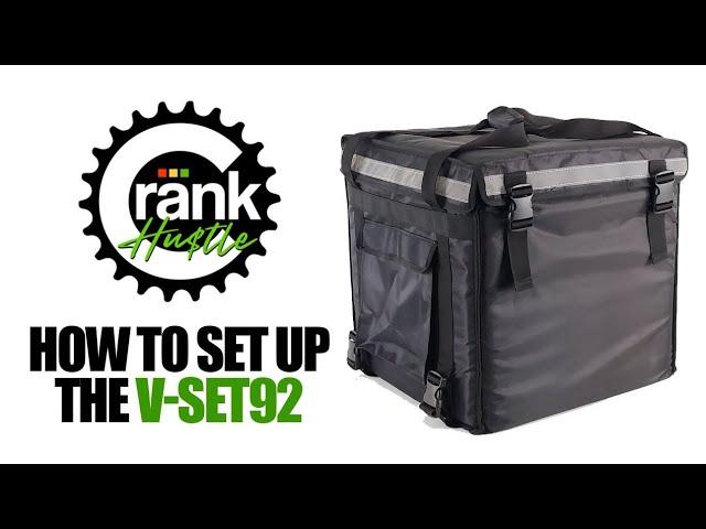 How To Set Up The Crank Hustle V-SET92 Food Delivery Backpack w/ Cup Holders and Dividers